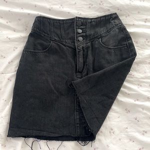 Size 1  waist 25 black jean skirt